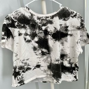 Zara black Tie Dye top